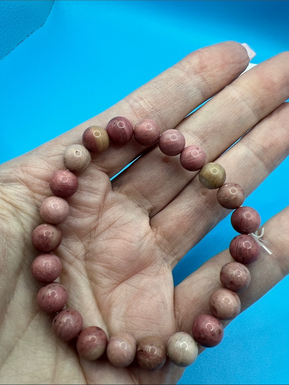 8mm beaded Rhodochrosite stretch bracelet